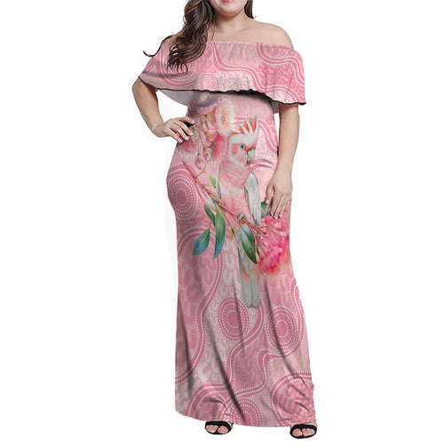 Personalized Pink Galah Fight for Hope and Healing Family Matching Off Shoulder Maxi Dress and Hawaiian Shirt Australia’s Breast Cancer Awareness - Aussie Hoodie