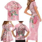 Personalized Pink Galah Fight for Hope and Healing Family Matching Short Sleeve Bodycon Dress and Hawaiian Shirt Australia’s Breast Cancer Awareness - Aussie Hoodie