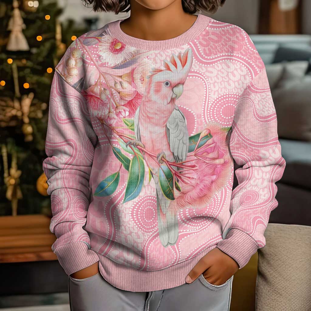 Personalized Pink Galah Fight for Hope and Healing Kid Ugly Christmas Sweater Australia’s Breast Cancer Awareness - Aussie Hoodie