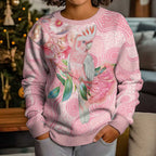 Personalized Pink Galah Fight for Hope and Healing Kid Ugly Christmas Sweater Australia’s Breast Cancer Awareness - Aussie Hoodie