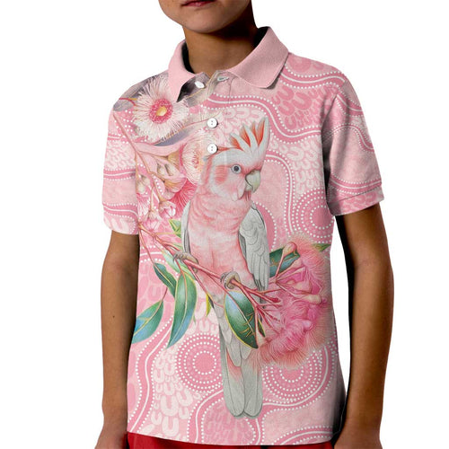 Personalized Pink Galah Fight for Hope and Healing Kid Polo Shirt Australia’s Breast Cancer Awareness - Aussie Hoodie