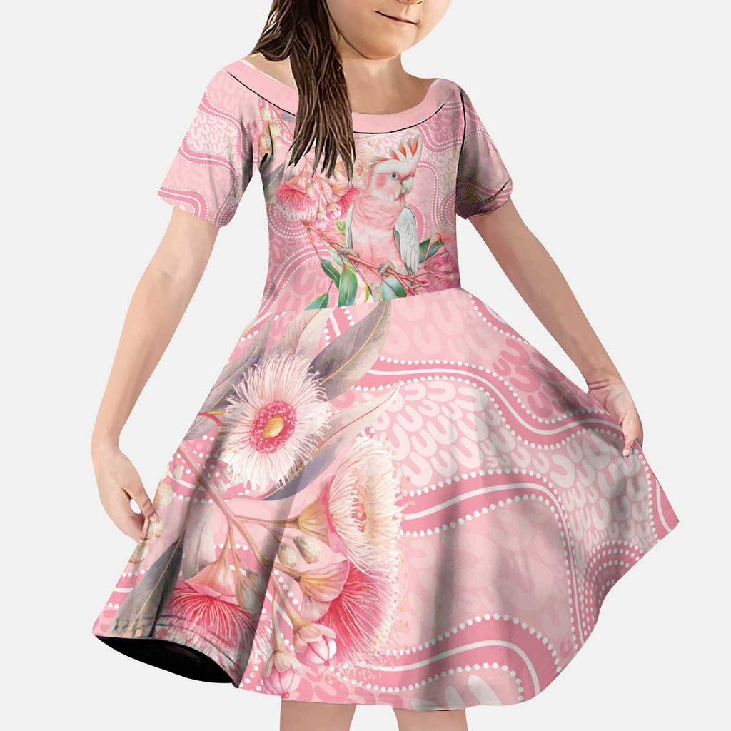 Personalized Pink Galah Fight for Hope and Healing Kid Short Sleeve Dress Australia’s Breast Cancer Awareness - Aussie Hoodie