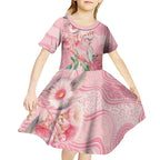 Personalized Pink Galah Fight for Hope and Healing Kid Short Sleeve Dress Australia’s Breast Cancer Awareness - Aussie Hoodie