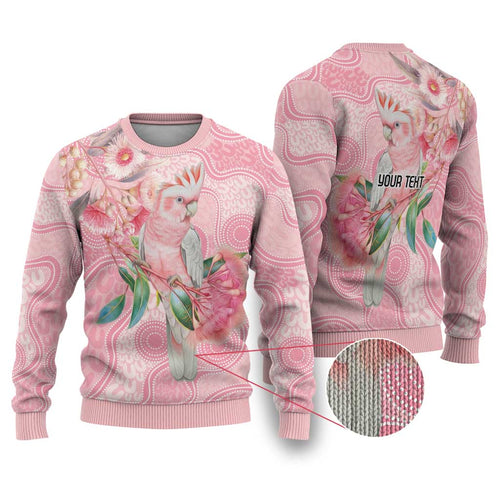 Personalized Pink Galah Fight for Hope and Healing Ugly Christmas Sweater Australia’s Breast Cancer Awareness - Aussie Hoodie