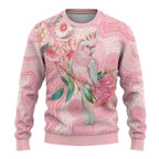 Personalized Pink Galah Fight for Hope and Healing Ugly Christmas Sweater Australia’s Breast Cancer Awareness - Aussie Hoodie