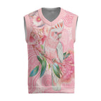 Personalized Pink Galah Fight for Hope and Healing Christmas Knitted V-Neck Vest Australia’s Breast Cancer Awareness - Aussie Hoodie