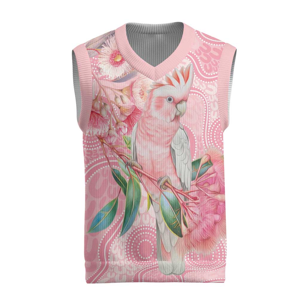 Personalized Pink Galah Fight for Hope and Healing Christmas Knitted V-Neck Vest Australia’s Breast Cancer Awareness - Aussie Hoodie
