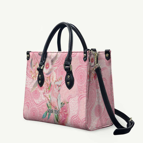 Personalized Pink Galah Fight for Hope and Healing Leather Bag Australia’s Breast Cancer Awareness - Aussie Hoodie