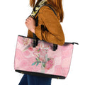 Personalized Pink Galah Fight for Hope and Healing Leather Tote Bag Australia’s Breast Cancer Awareness - Aussie Hoodie