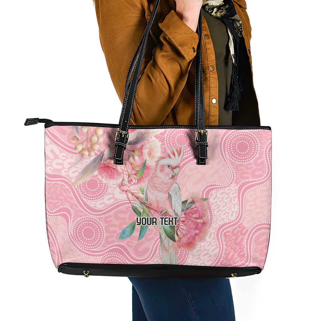 Personalized Pink Galah Fight for Hope and Healing Leather Tote Bag Australia’s Breast Cancer Awareness - Aussie Hoodie