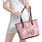 Personalized Pink Galah Fight for Hope and Healing Leather Tote Bag Australia’s Breast Cancer Awareness - Aussie Hoodie