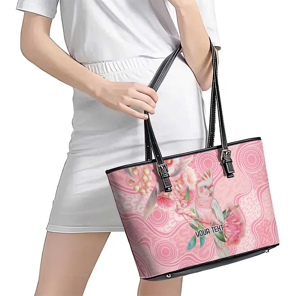 Personalized Pink Galah Fight for Hope and Healing Leather Tote Bag Australia’s Breast Cancer Awareness - Aussie Hoodie