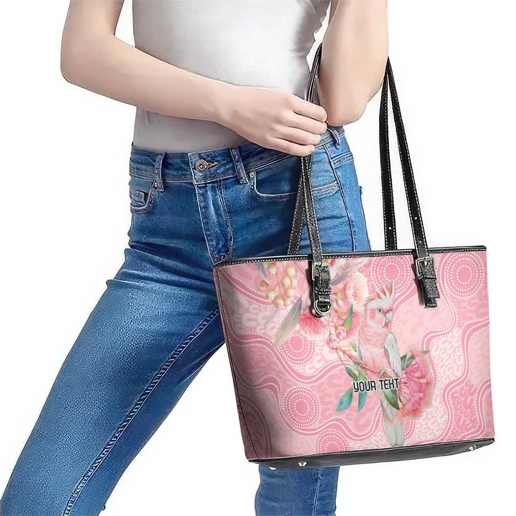 Personalized Pink Galah Fight for Hope and Healing Leather Tote Bag Australia’s Breast Cancer Awareness - Aussie Hoodie