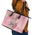 Personalized Pink Galah Fight for Hope and Healing Leather Tote Bag Australia’s Breast Cancer Awareness - Aussie Hoodie