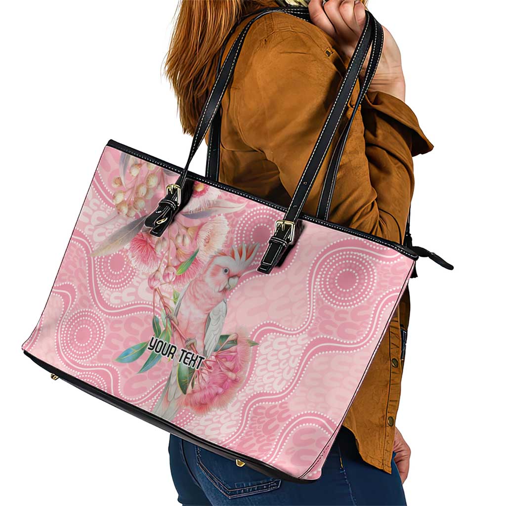Personalized Pink Galah Fight for Hope and Healing Leather Tote Bag Australia’s Breast Cancer Awareness - Aussie Hoodie