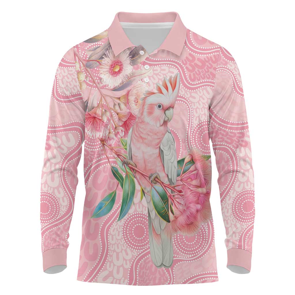 Personalized Pink Galah Fight for Hope and Healing Long Sleeve Polo Shirt Australia’s Breast Cancer Awareness - Aussie Hoodie