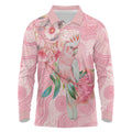 Personalized Pink Galah Fight for Hope and Healing Long Sleeve Polo Shirt Australia’s Breast Cancer Awareness - Aussie Hoodie
