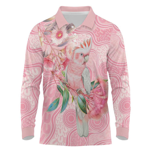 Personalized Pink Galah Fight for Hope and Healing Long Sleeve Polo Shirt Australia’s Breast Cancer Awareness - Aussie Hoodie