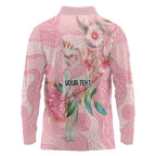 Personalized Pink Galah Fight for Hope and Healing Long Sleeve Polo Shirt Australia’s Breast Cancer Awareness - Aussie Hoodie