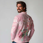 Personalized Pink Galah Fight for Hope and Healing Long Sleeve Polo Shirt Australia’s Breast Cancer Awareness - Aussie Hoodie