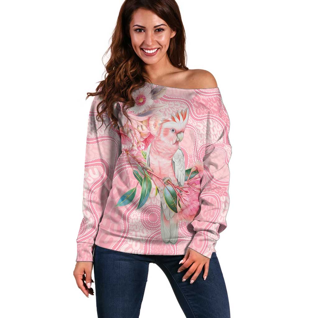 Personalized Pink Galah Fight for Hope and Healing Off Shoulder Sweater Australia’s Breast Cancer Awareness - Aussie Hoodie