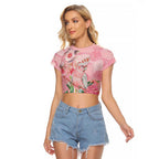 Personalized Pink Galah Fight for Hope and Healing Raglan Cropped T Shirt Australia’s Breast Cancer Awareness - Aussie Hoodie