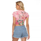 Personalized Pink Galah Fight for Hope and Healing Raglan Cropped T Shirt Australia’s Breast Cancer Awareness - Aussie Hoodie