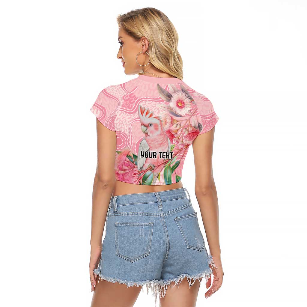 Personalized Pink Galah Fight for Hope and Healing Raglan Cropped T Shirt Australia’s Breast Cancer Awareness - Aussie Hoodie