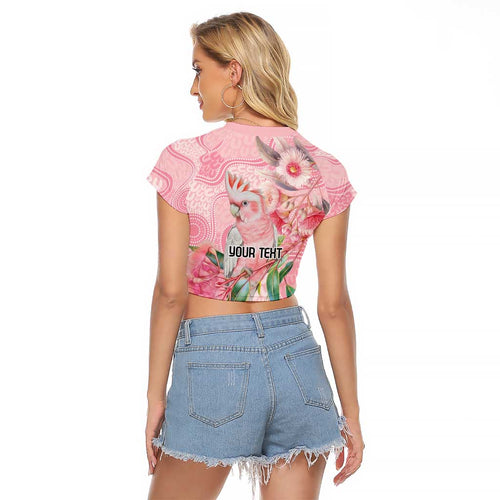Personalized Pink Galah Fight for Hope and Healing Raglan Cropped T Shirt Australia’s Breast Cancer Awareness - Aussie Hoodie