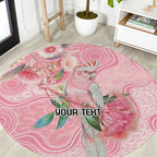 Personalized Pink Galah Fight for Hope and Healing Round Carpet Australia’s Breast Cancer Awareness - Aussie Hoodie