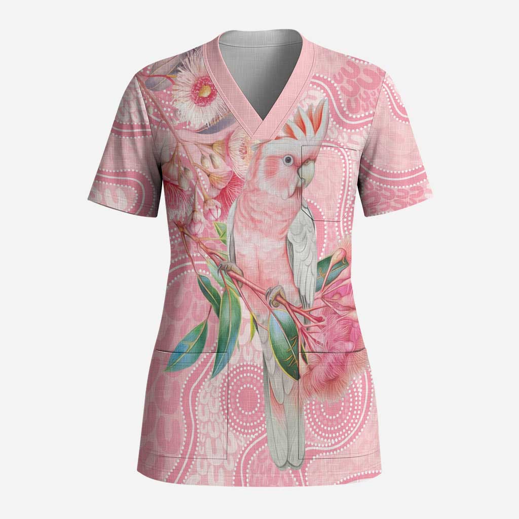 Personalized Pink Galah Fight for Hope and Healing Scrub Top Australia’s Breast Cancer Awareness - Aussie Hoodie