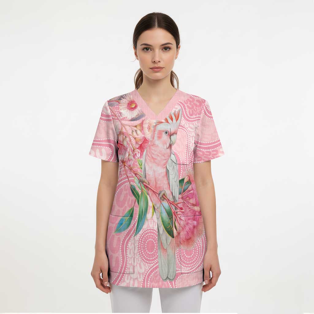 Personalized Pink Galah Fight for Hope and Healing Scrub Top Australia’s Breast Cancer Awareness - Aussie Hoodie