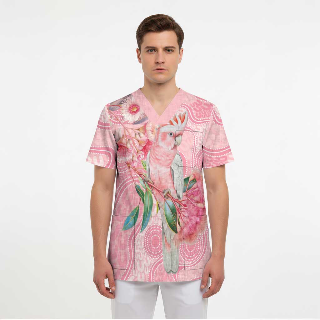 Personalized Pink Galah Fight for Hope and Healing Scrub Top Australia’s Breast Cancer Awareness - Aussie Hoodie