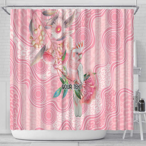Personalized Pink Galah Fight for Hope and Healing Shower Curtain Australia’s Breast Cancer Awareness - Aussie Hoodie