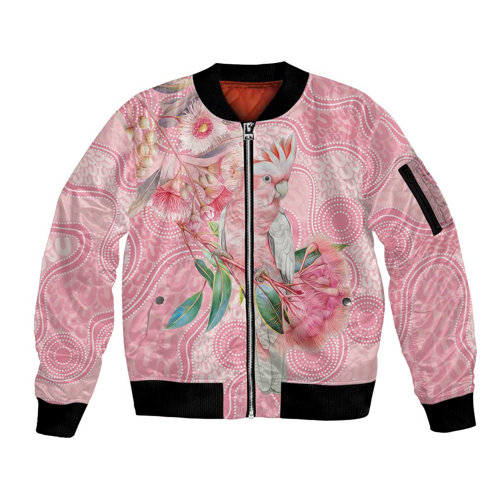 Personalized Pink Galah Fight for Hope and Healing Sleeve Zip Bomber Jacket Australia’s Breast Cancer Awareness - Aussie Hoodie