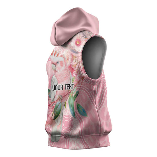 Personalized Pink Galah Fight for Hope and Healing Sleeveless Hoodie Australia’s Breast Cancer Awareness - Aussie Hoodie