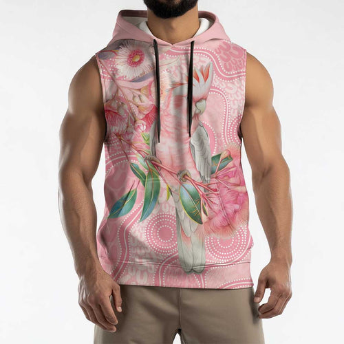 Personalized Pink Galah Fight for Hope and Healing Sleeveless Hoodie Australia’s Breast Cancer Awareness - Aussie Hoodie