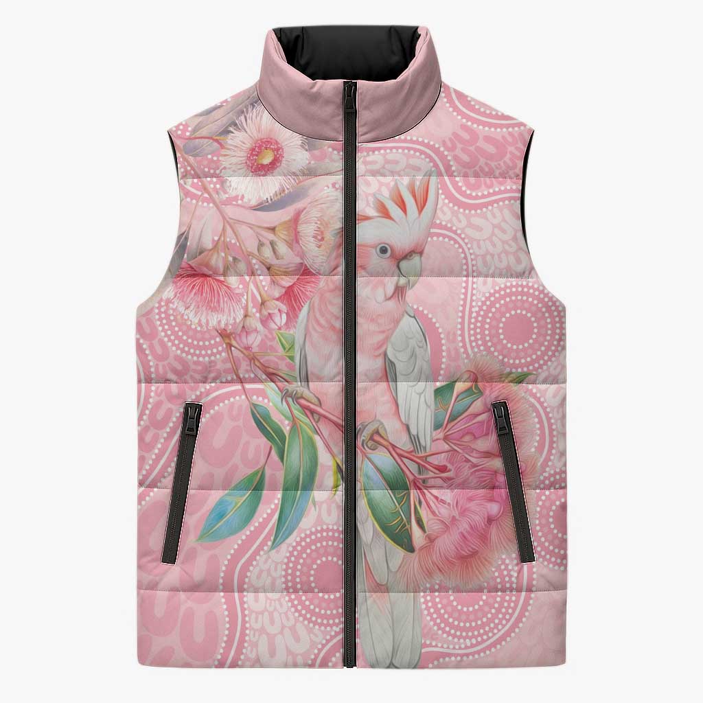 Personalized Pink Galah Fight for Hope and Healing Sleeveless Puffer Jacket Australia’s Breast Cancer Awareness - Aussie Hoodie