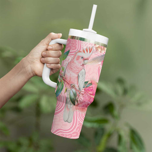 Personalized Pink Galah Fight for Hope and Healing Tumbler With Handle Australia’s Breast Cancer Awareness - Aussie Hoodie