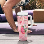 Personalized Pink Galah Fight for Hope and Healing Tumbler With Handle Australia’s Breast Cancer Awareness - Aussie Hoodie