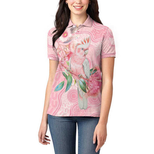 Personalized Pink Galah Fight for Hope and Healing Women Polo Shirt Australia’s Breast Cancer Awareness - Aussie Hoodie