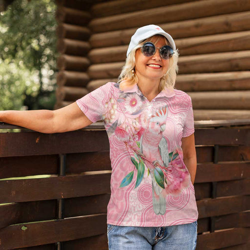Personalized Pink Galah Fight for Hope and Healing Women Polo Shirt Australia’s Breast Cancer Awareness - Aussie Hoodie