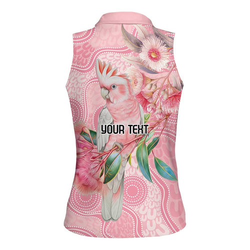 Personalized Pink Galah Fight for Hope and Healing Women Sleeveless Polo Shirt Australia’s Breast Cancer Awareness - Aussie Hoodie