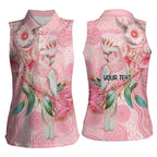 Personalized Pink Galah Fight for Hope and Healing Women Sleeveless Polo Shirt Australia’s Breast Cancer Awareness - Aussie Hoodie