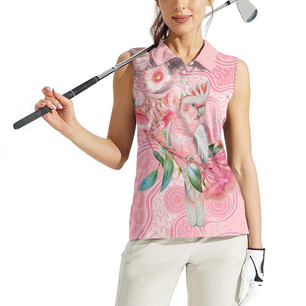 Personalized Pink Galah Fight for Hope and Healing Women Sleeveless Polo Shirt Australia’s Breast Cancer Awareness - Aussie Hoodie