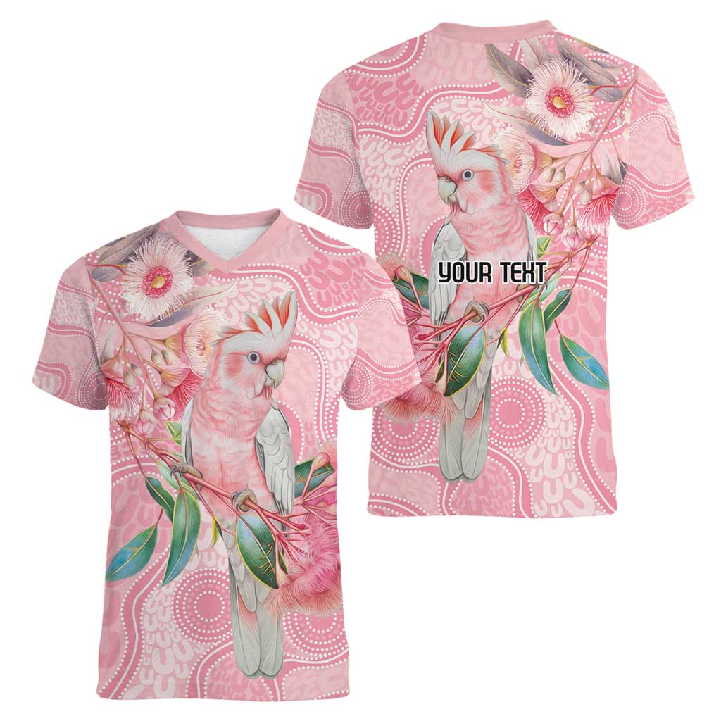 Personalized Pink Galah Fight for Hope and Healing Women V-Neck T-Shirt Australia’s Breast Cancer Awareness - Aussie Hoodie