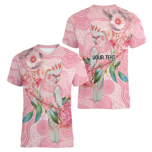 Personalized Pink Galah Fight for Hope and Healing Women V-Neck T-Shirt Australia’s Breast Cancer Awareness - Aussie Hoodie
