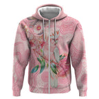 Personalized Pink Galah Fight for Hope and Healing Zip Hoodie Australia’s Breast Cancer Awareness - Aussie Hoodie