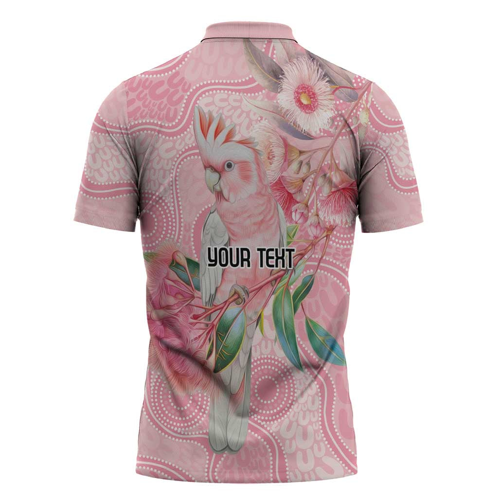 Personalized Pink Galah Fight for Hope and Healing Zipper Polo Shirt Australia’s Breast Cancer Awareness - Aussie Hoodie