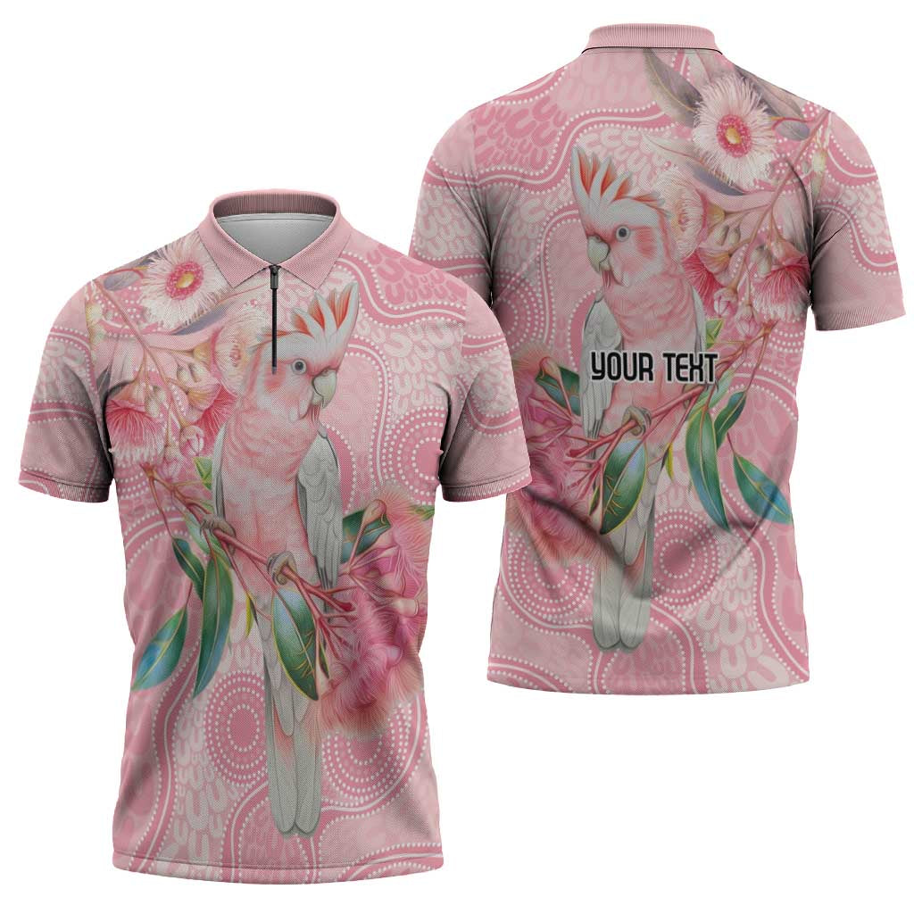 Personalized Pink Galah Fight for Hope and Healing Zipper Polo Shirt Australia’s Breast Cancer Awareness - Aussie Hoodie